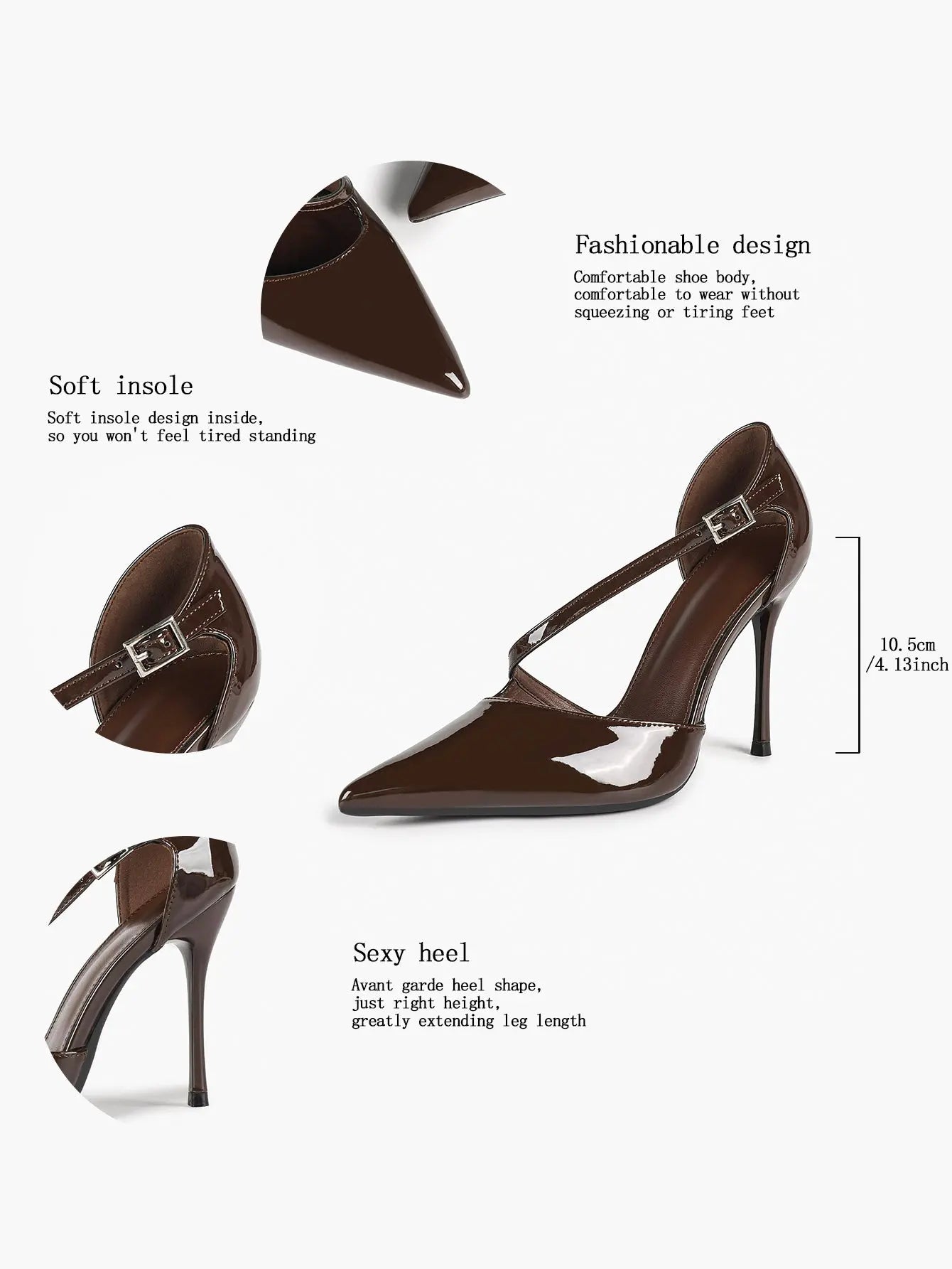 Women‘s Cross-Strap Slingback Stiletto Heels Dress for Wedding Party all day Comfortable YISHIFAN