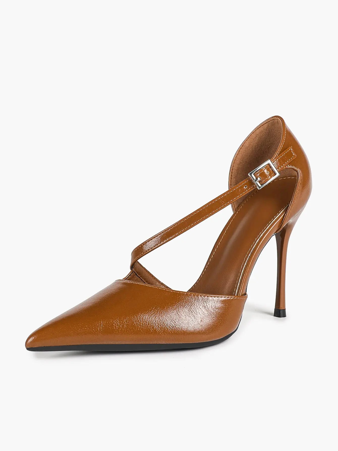 Women‘s Cross-Strap Slingback Stiletto Heels Dress for Wedding Party all day Comfortable YISHIFAN