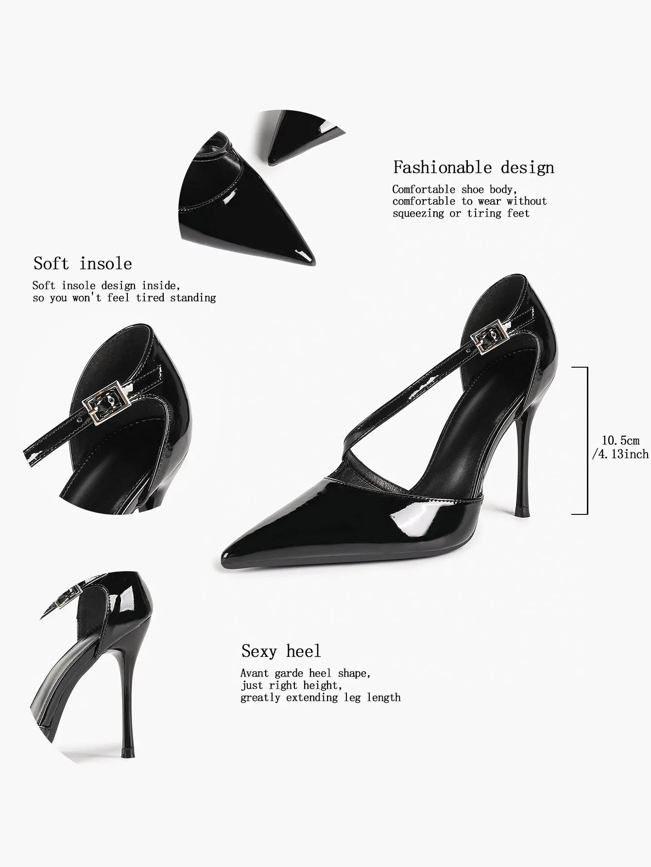 Women‘s Cross-Strap Slingback Stiletto Heels Dress for Wedding Party all day Comfortable YISHIFAN