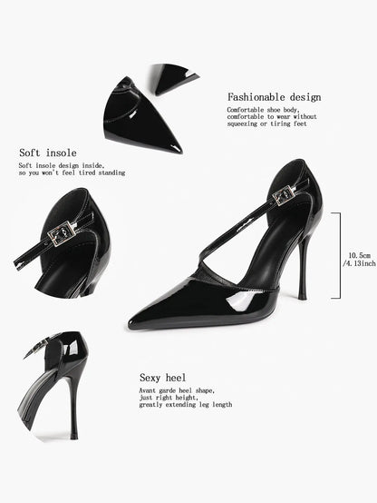 Women‘s Cross-Strap Slingback Stiletto Heels Dress for Wedding Party all day Comfortable YISHIFAN