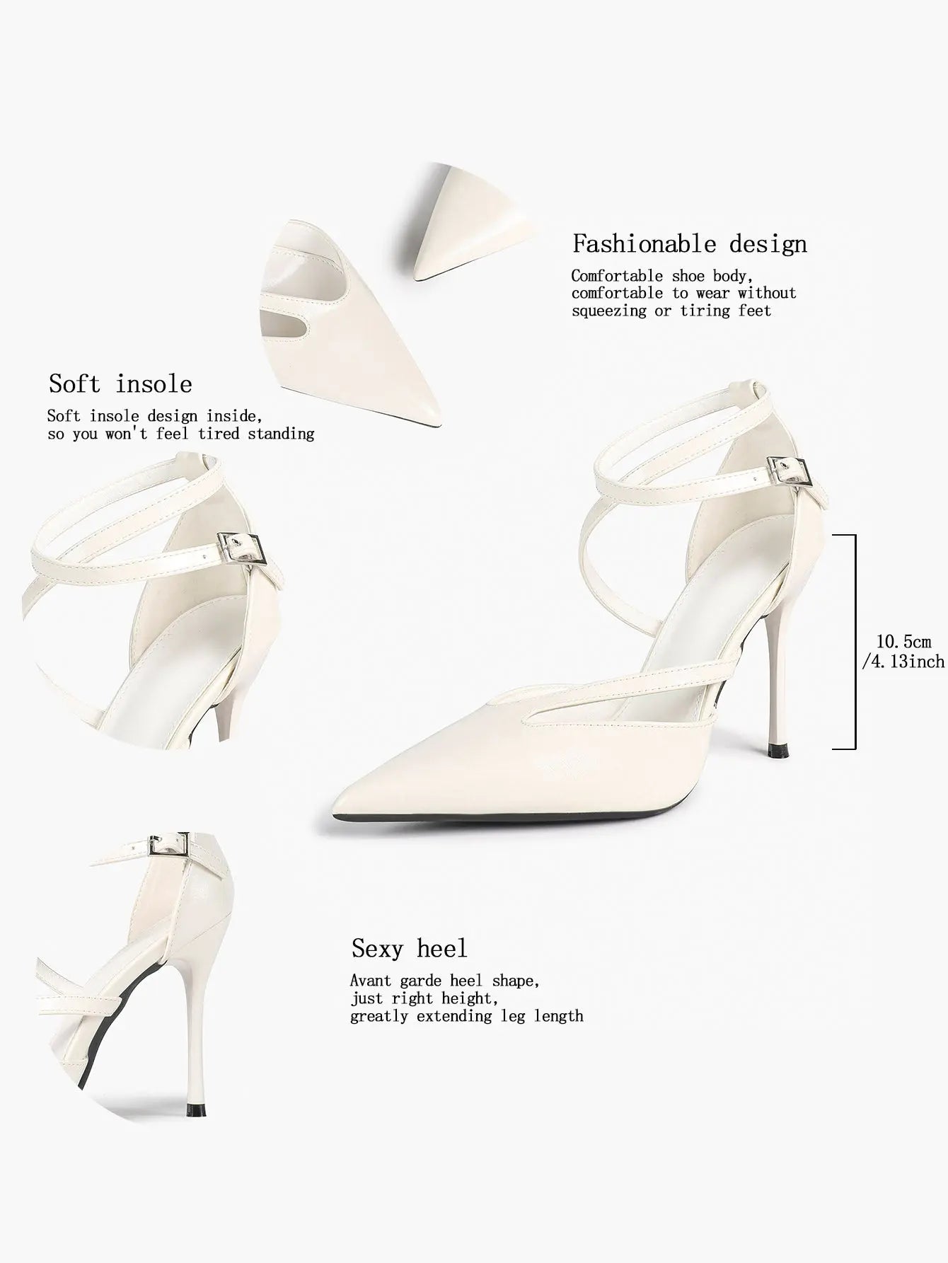 Women's Pointed Toe Stiletto High Heels Glossy Patent Leather Dress Shoes for Party Wedding Office YISHIFAN