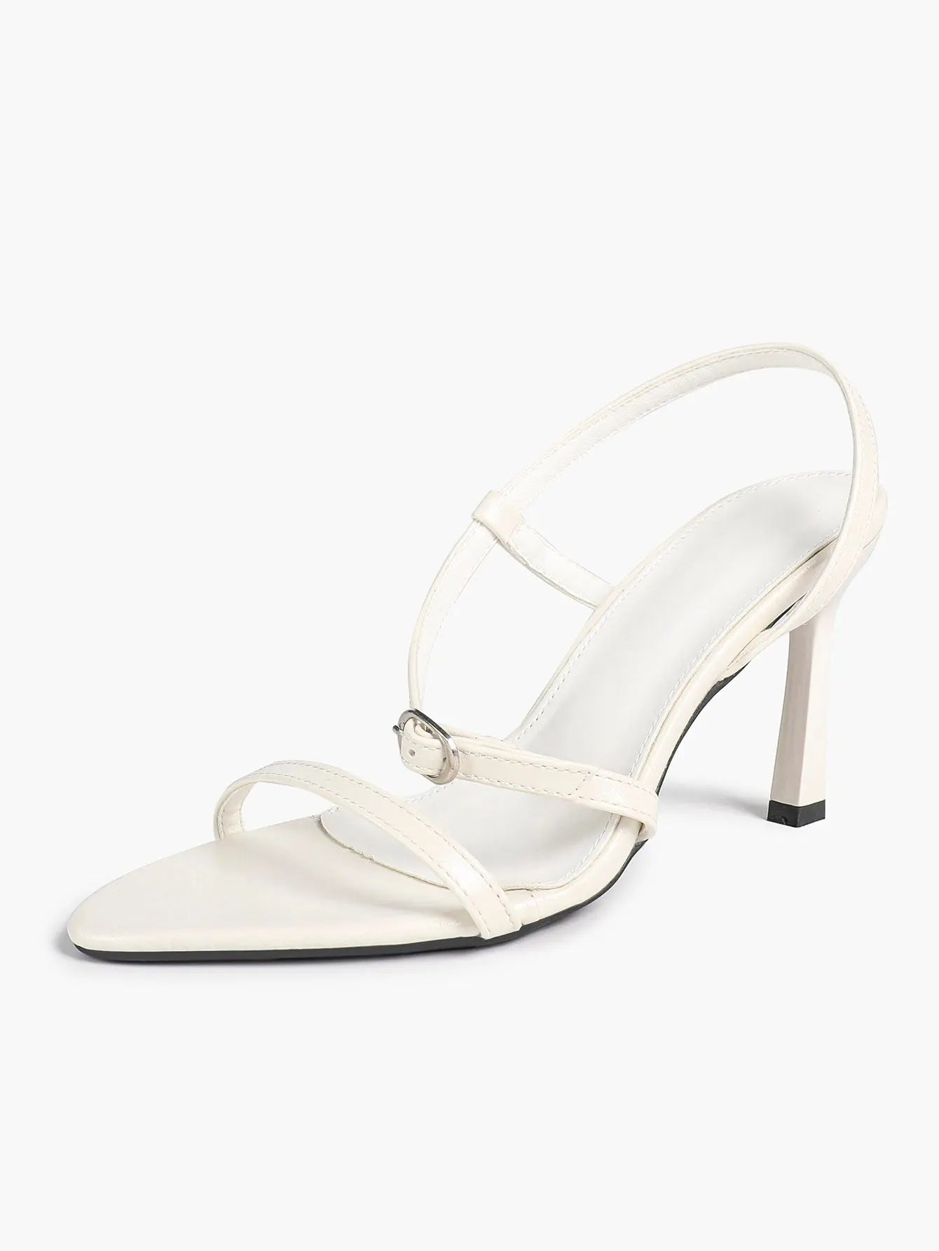 Luxe Pointed-Toe Strappy Slingback Stiletto Heels Minimalist Party Dress Sandals YISHIFAN