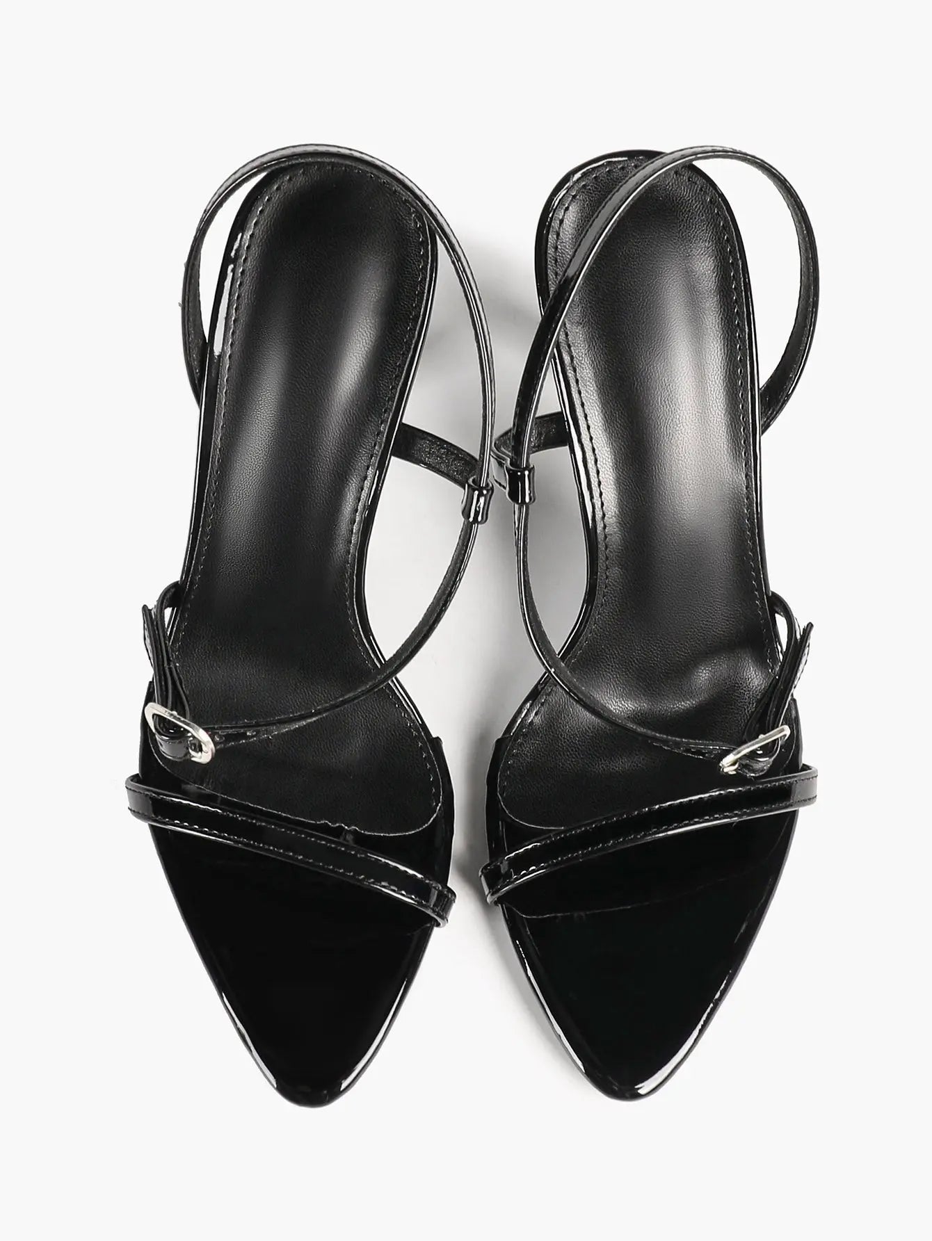 Luxe Pointed-Toe Strappy Slingback Stiletto Heels Minimalist Party Dress Sandals YISHIFAN
