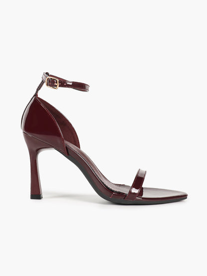 Leopard print stiletto mule sandal – side profile view