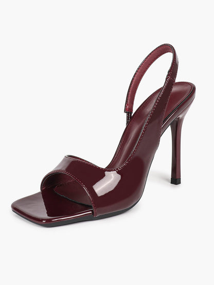 Square Toe Slingback Sandals – Minimalist Stiletto Heels - YISHIFAN
