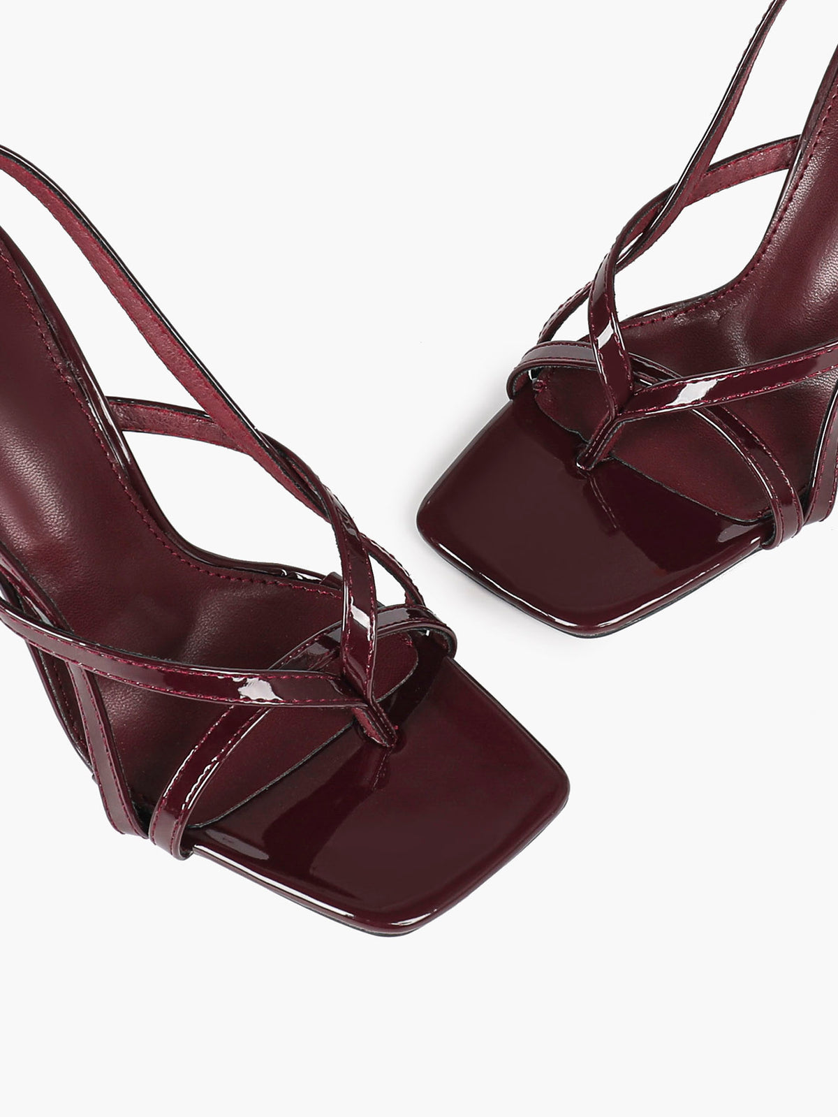Caramel Slingback Heels Square Toe Stiletto Sandals Sexy Stylish for Date Party Business - YISHIFAN