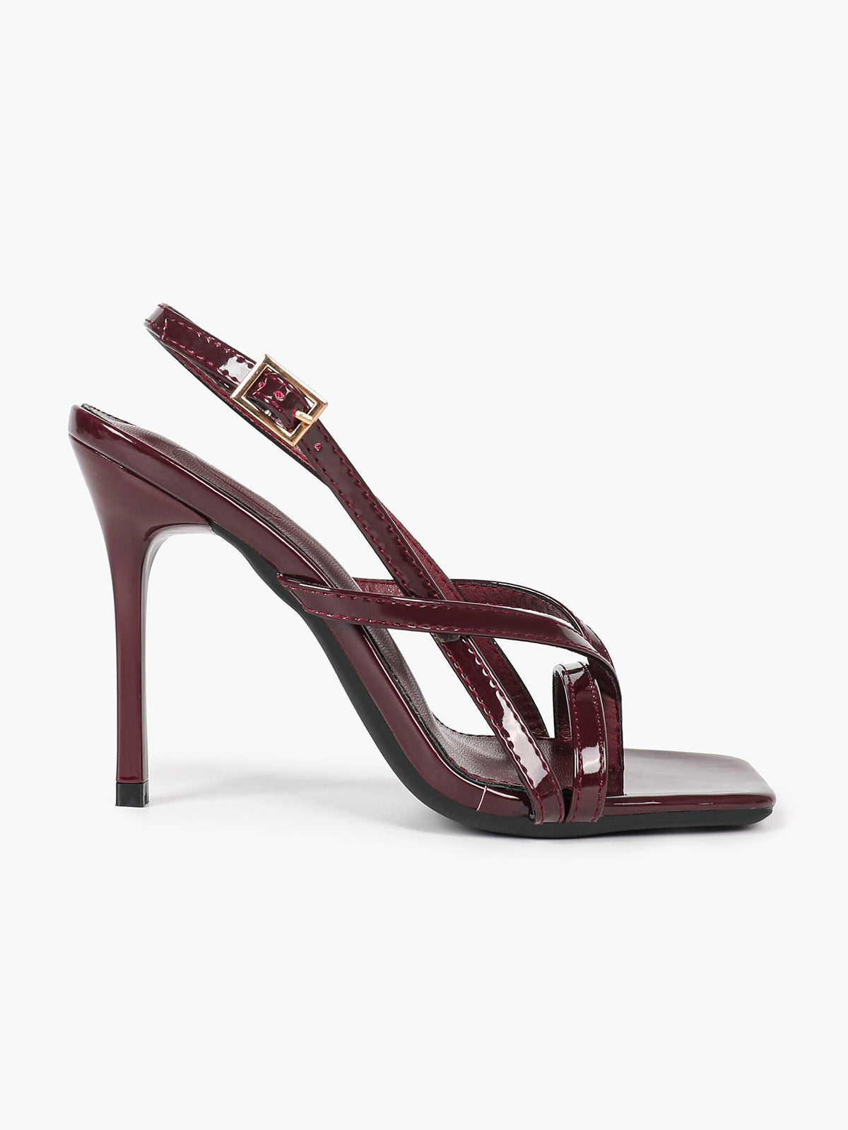 Caramel Slingback Heels Square Toe Stiletto Sandals Sexy Stylish for Date Party Business - YISHIFAN