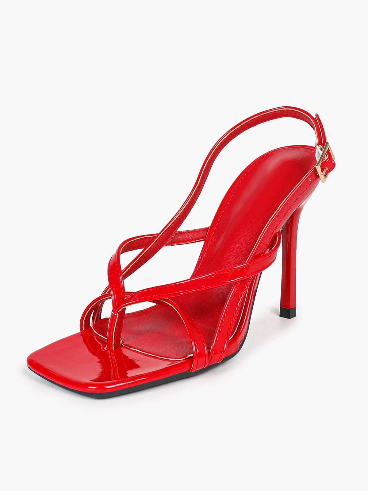 Caramel Slingback Heels Square Toe Stiletto Sandals Sexy Stylish for Date Party Business - YISHIFAN
