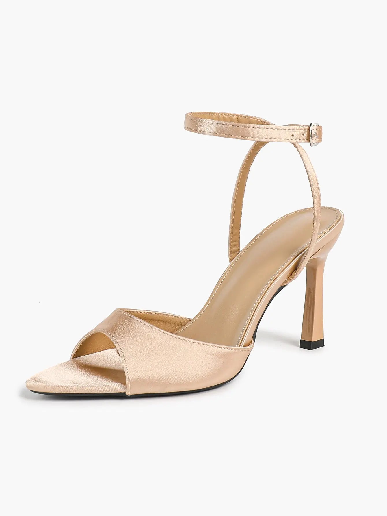 Comfortable Toe Stiletto Heels with Ankle Strap Wedding Party Dress Sandals YISHIFAN