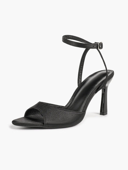 Comfortable Toe Stiletto Heels with Ankle Strap Wedding Party Dress Sandals YISHIFAN