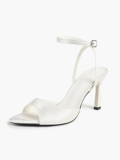 Comfortable Toe Stiletto Heels with Ankle Strap Wedding Party Dress Sandals YISHIFAN
