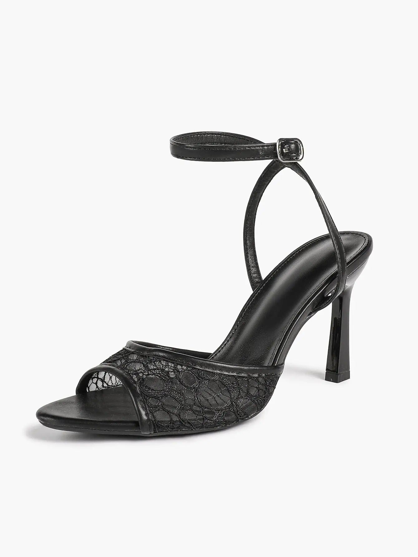 Elegant Lace Peep-Toe Stiletto Heels High Heel Wedding Party Dress Sandals YISHIFAN