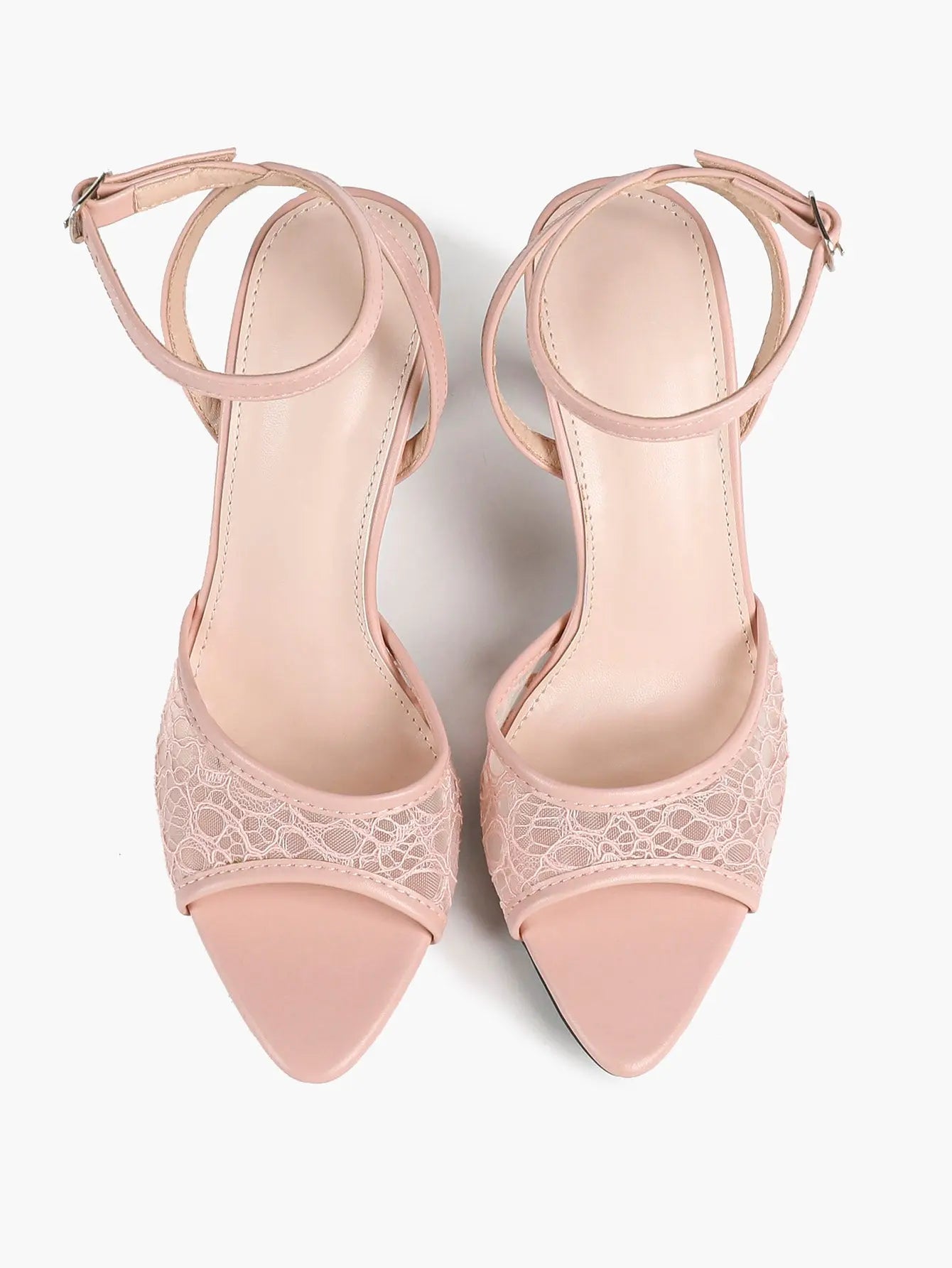 Elegant Lace Peep-Toe Stiletto Heels High Heel Wedding Party Dress Sandals YISHIFAN