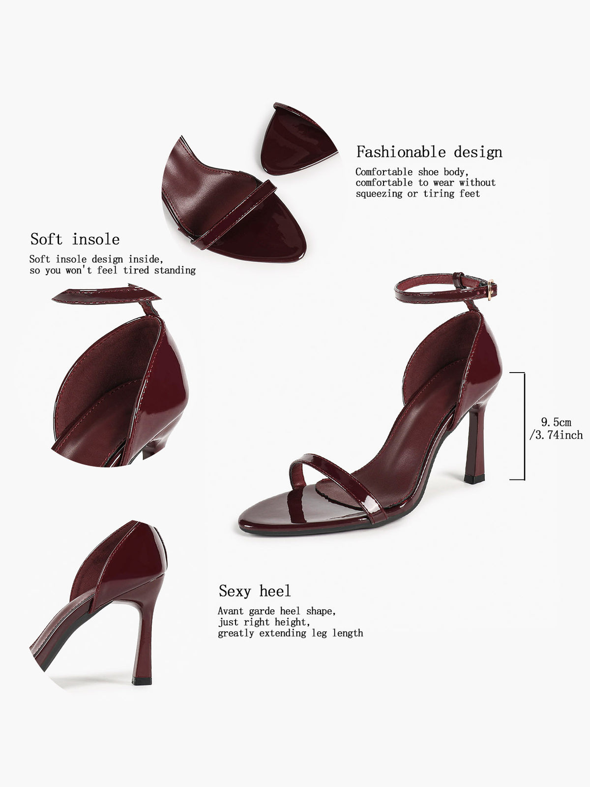 Leopard mule sandals features – soft insole and 9.5cm heel guide