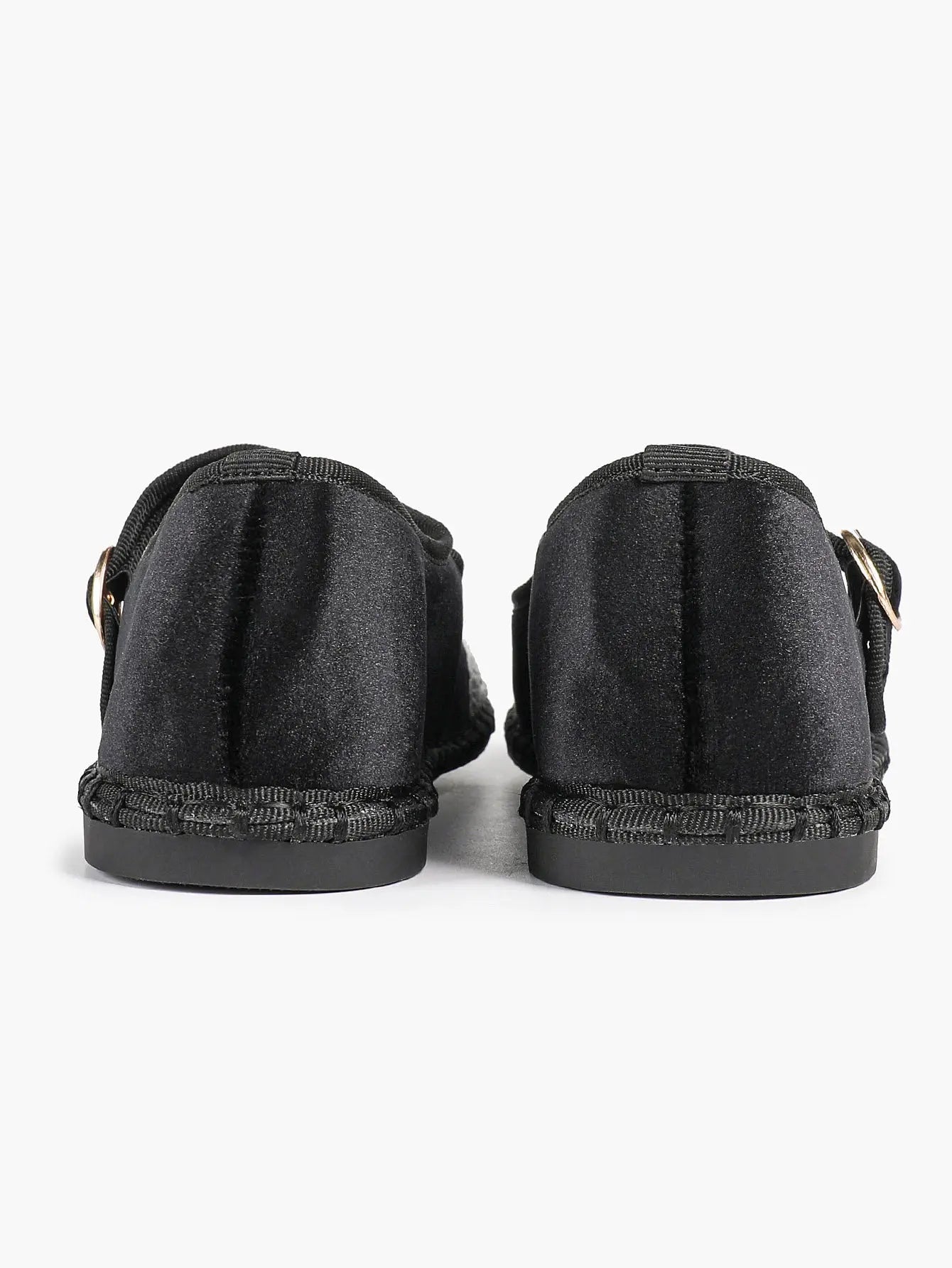 Black Velvet Mary Janes: White Lace Accents, Gold-Buckle Straps & Avant-Garde Comfort Flats YISHIFAN