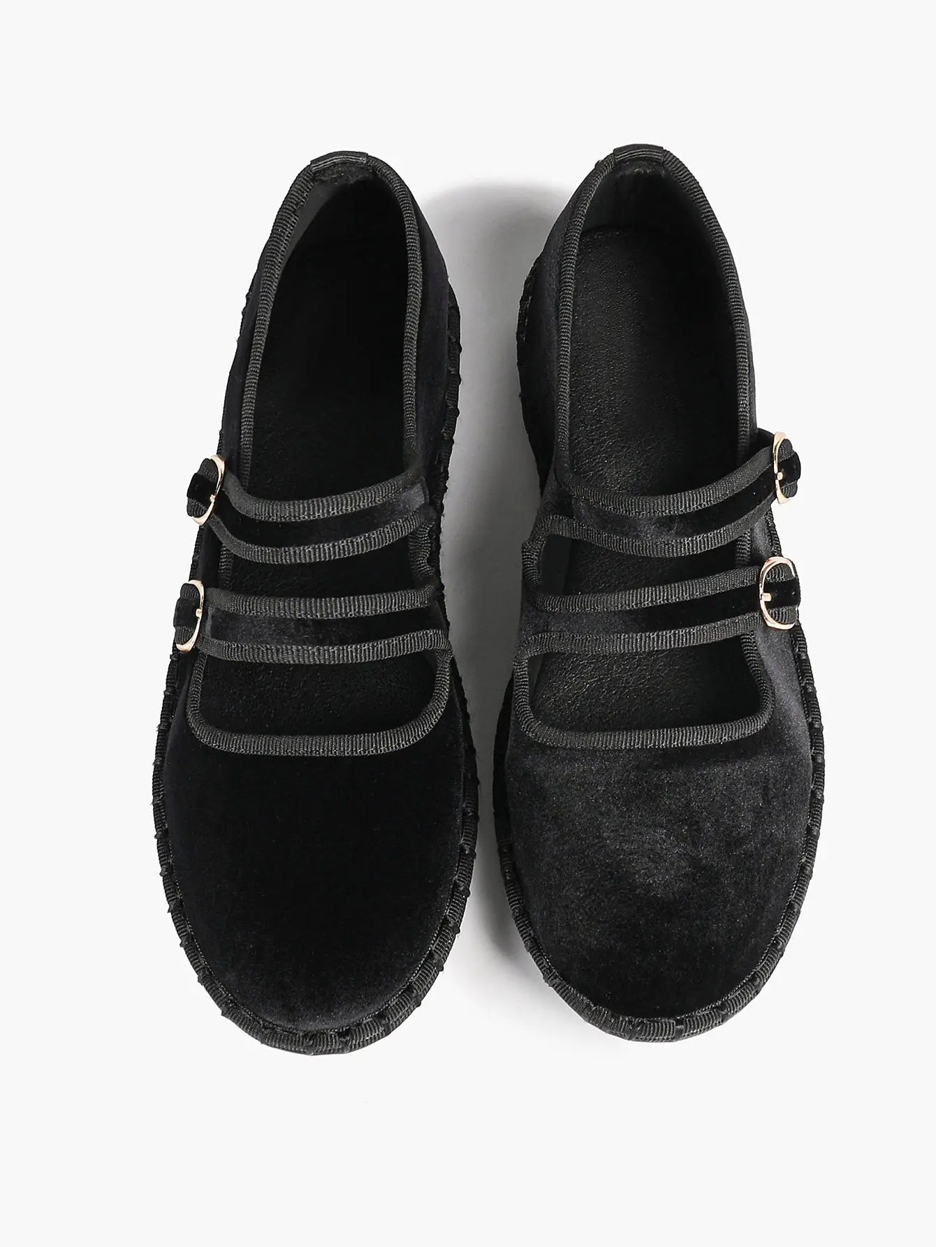 Women's Pink Suede Ballet Flats with Double Gold Buckle Cloud Comfort Insole for Casual Chic Everyday Shoes YISHIFAN
