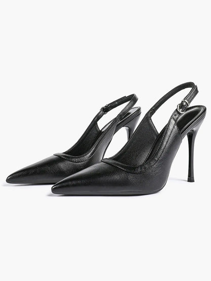 Women's High-Heel Sandals Closed Pointed Toe Slingback Stiletto Heels for Wedding Party YISHIFAN