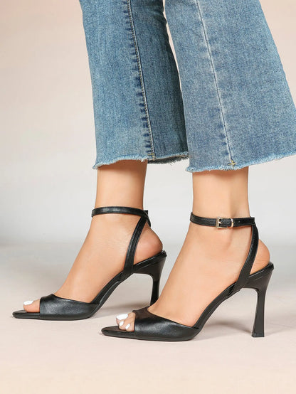 Women's High-Heel Sandals Peep-Toe Fish Mouth Stiletto Heels Wedding Party Dress Shoes YISHIFAN