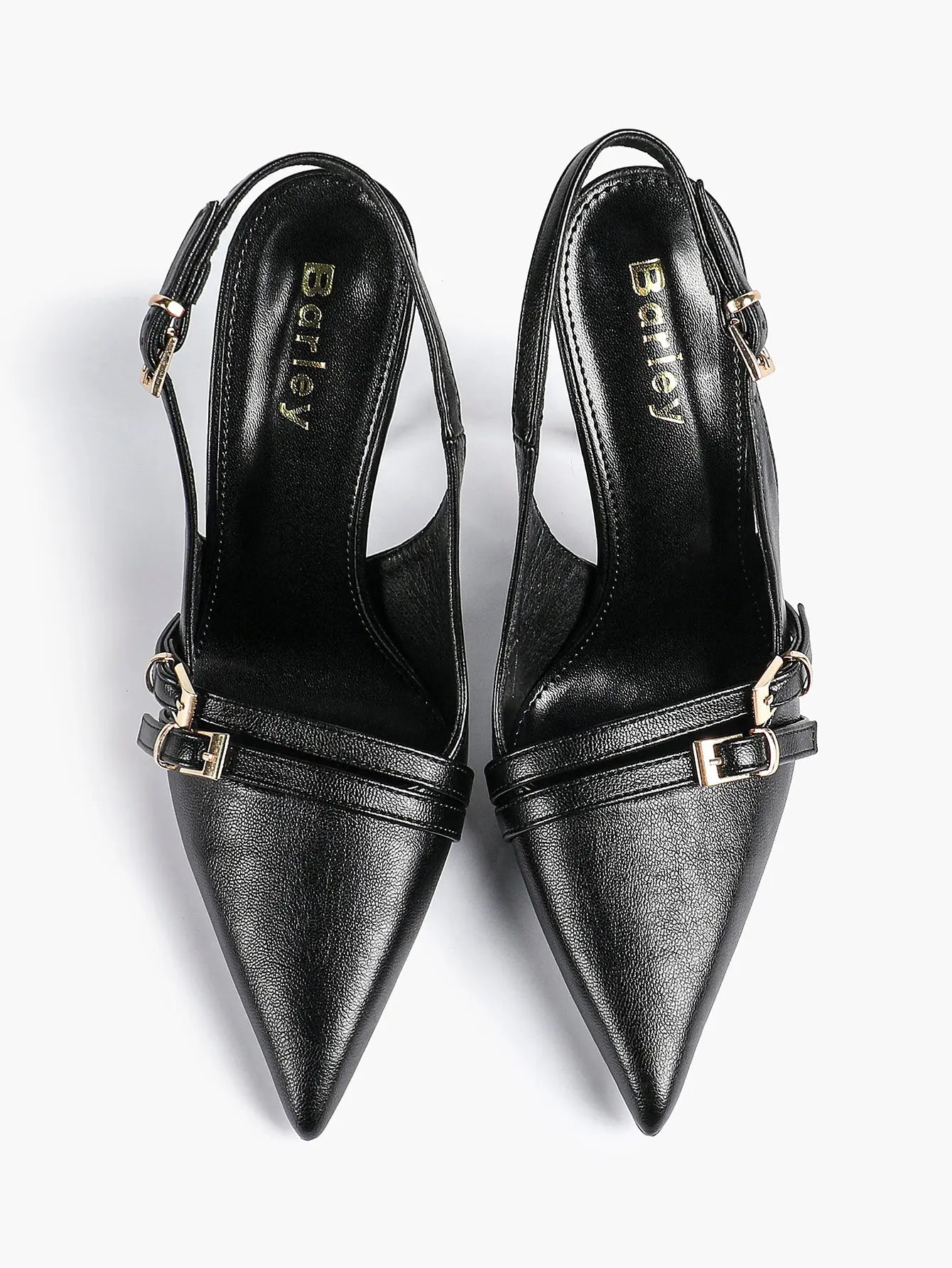 Women's High-Heel Sandals Closed Pointed Toe Slingback Heels Ankle Strap Stiletto Heels Elegant YISHIFAN