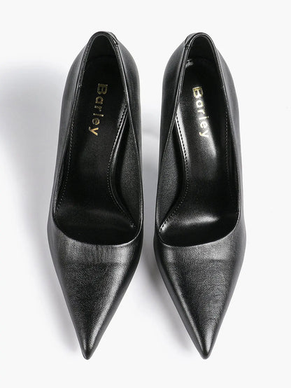 Women's Stiletto Heels Closed Sharp Pointed Toe Classic Wedding Party Dress Pump Shoes YISHIFAN
