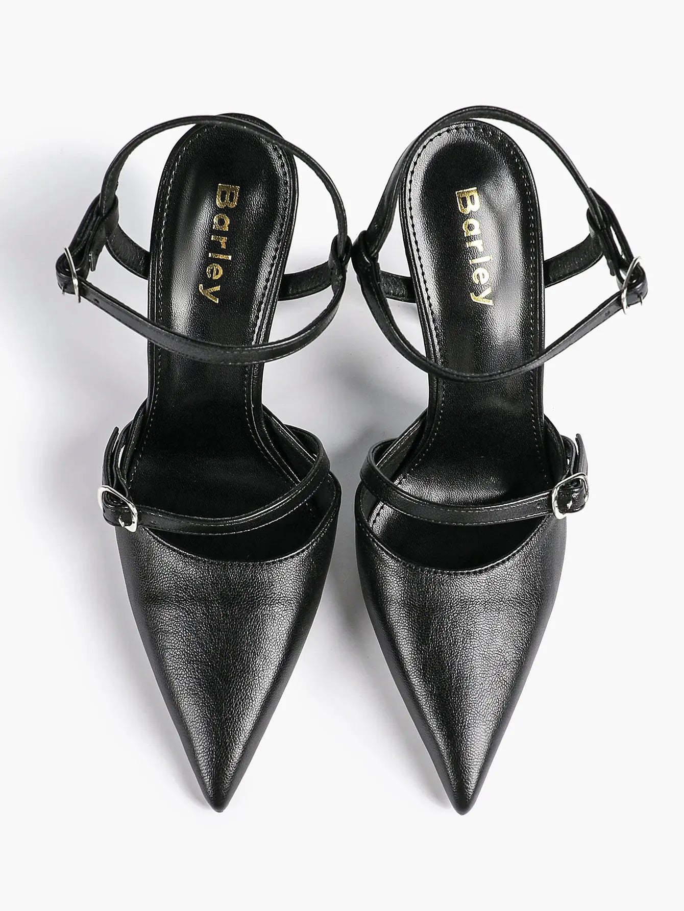 Women's Ivory Leather High-Heel Stiletto Pointed Toe Ankle Strap Sandals Sexy Wedding Party Evening Dress Shoes YISHIFAN