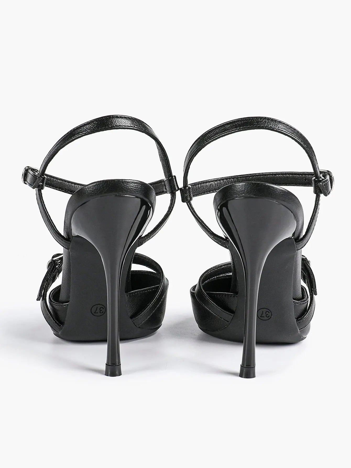 Women's Ivory Leather High-Heel Stiletto Pointed Toe Ankle Strap Sandals Sexy Wedding Party Evening Dress Shoes YISHIFAN