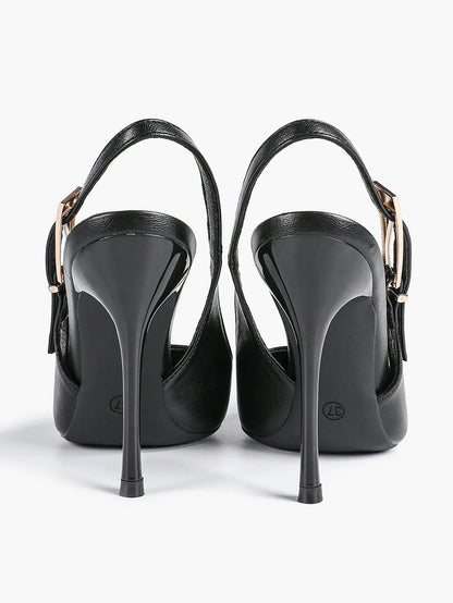 Women's Green Stone High-Heel Sandals Pointed Toe Slingback Stiletto Heels Wedding Party Evening Dress Shoes YISHIFAN
