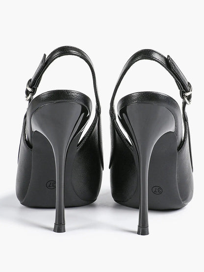 Women's High-Heel Sandals Closed Pointed Toe Slingback Stiletto Heels for Wedding Party YISHIFAN
