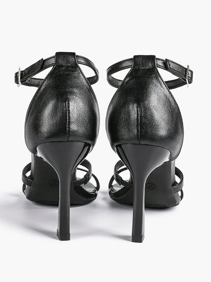 Women's High Stilettos Heels Open Toe Pointed Sandals Ankle Strap Pumps Dress Shoes Party Work Heeled Sandals YISHIFAN