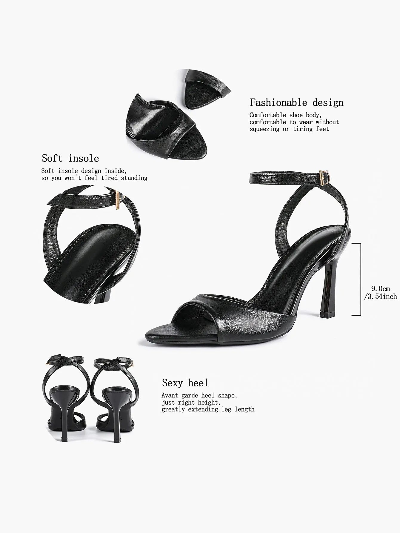 Women's High-Heel Sandals Peep-Toe Fish Mouth Stiletto Heels Wedding Party Dress Shoes YISHIFAN