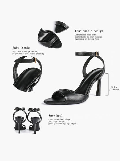 Women's High-Heel Sandals Peep-Toe Fish Mouth Stiletto Heels Wedding Party Dress Shoes YISHIFAN