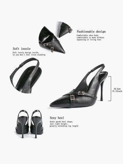 Women's Wine Red Patent Leather High-Heel Pointed Toe Ankle Strap Stiletto Heels Wedding Party Dress Shoes YISHIFAN