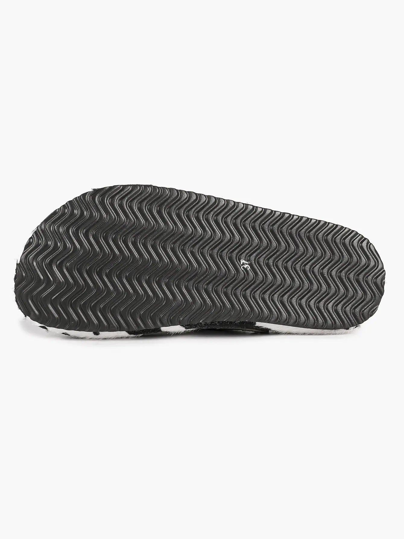 Black & White Cow Print Faux Pony Hair Boston Clogs – Women's Platform Closed Toe Mule with Gold Buckle YISHIFAN