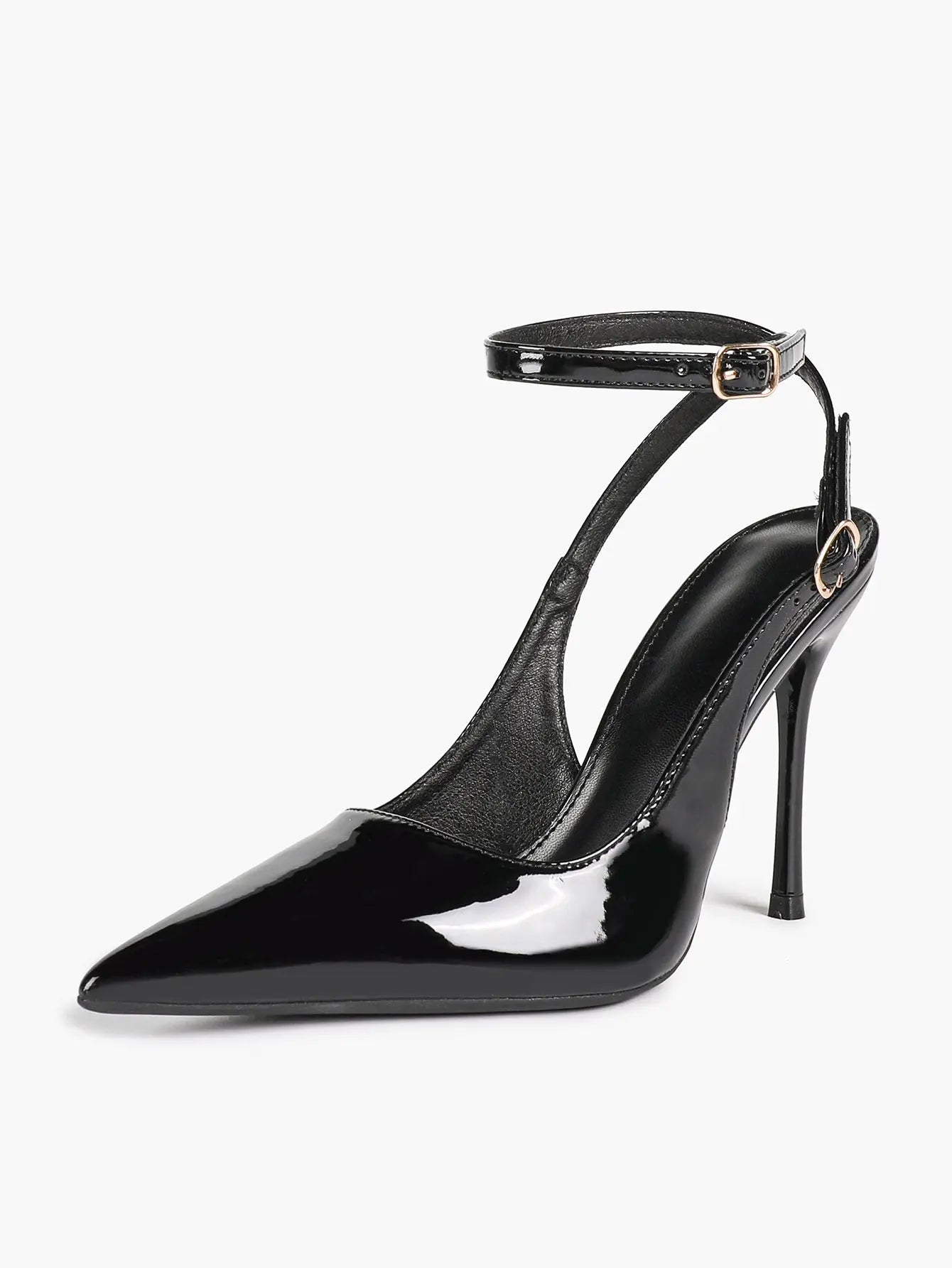 Women Pointed Toe Slingback Stiletto Heels Ankle Strap Dress Shoes Wedding Bridal Party Sexy High Heels YISHIFAN