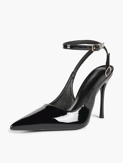 Women Pointed Toe Slingback Stiletto Heels Ankle Strap Dress Shoes Wedding Bridal Party Sexy High Heels YISHIFAN