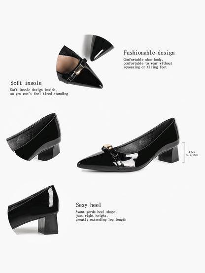 Burgundy Patent Cross-Strap Slingback Heels with Pointed Toe and Low Heel