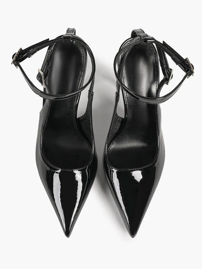 Ivory D’Orsay Double Strap Stiletto Heels – Women’s Pointed Toe Ankle Strap High Heels YISHIFAN
