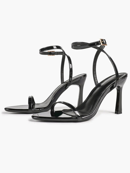 Women Pointed Peep Toe Strappy Heels Ankle Strap Stiletto Kitten Wedding Bridal Party Dress Shoes YISHIFAN