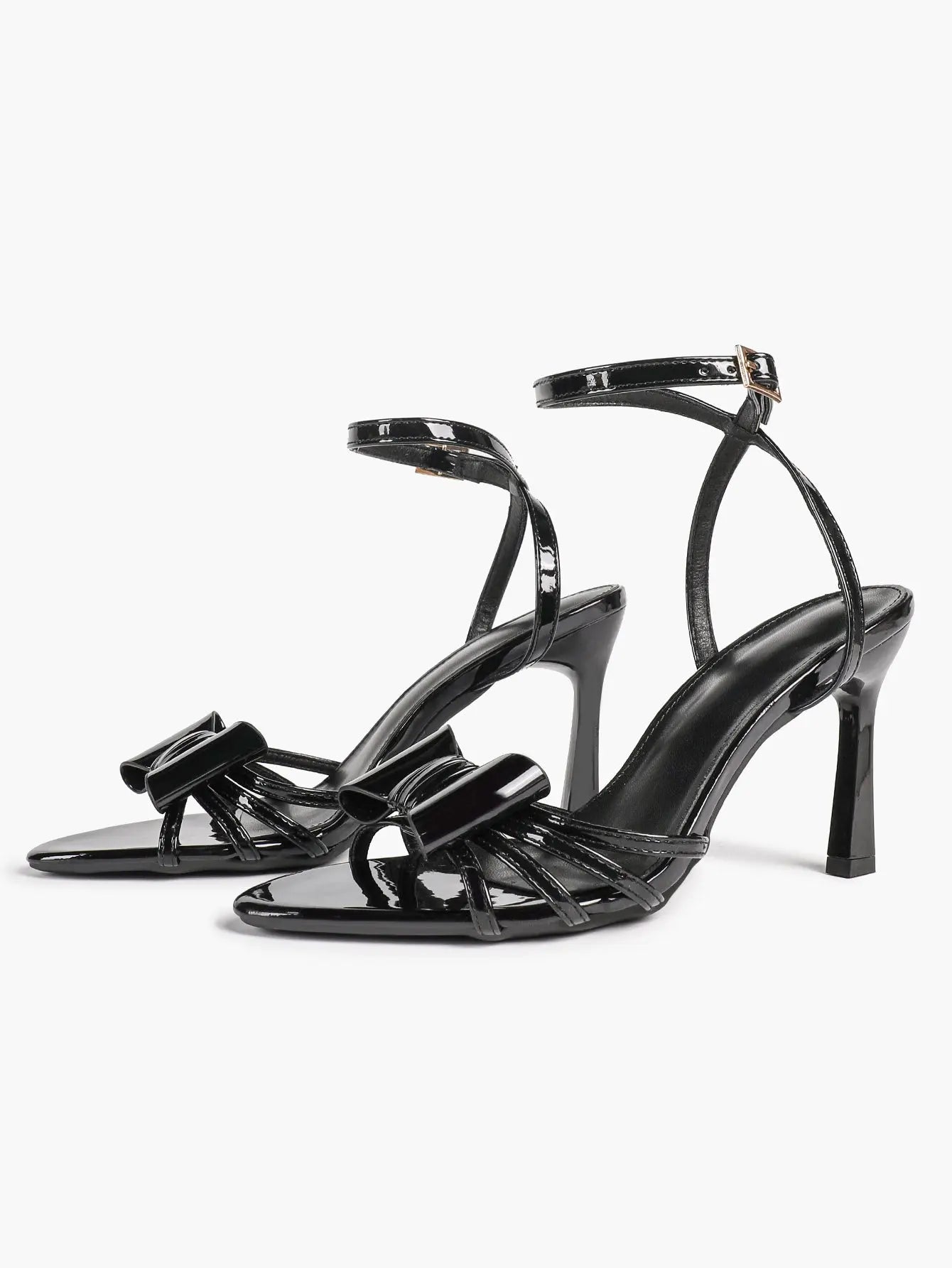 Bow Tie Heels Sandals Slingback Peep Toe Wedding Stiletto Heel Summer Cute Wedding Bridal Shoes YISHIFAN