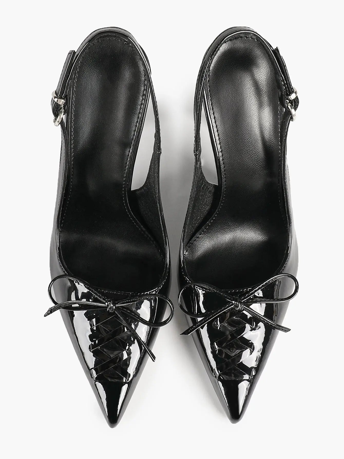 Slingback Pumps for Women Pointed Toe Bow Tie Stiletto Heels Dress Shoes Comfortable Sexy High Heels YISHIFAN