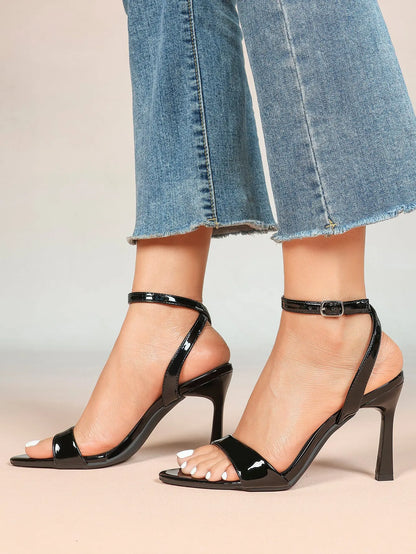 Women's Light Golden Kitten Open Toe Cross Strap High-Heel Sandals Wedding Party Dress Shoes YISHIFAN