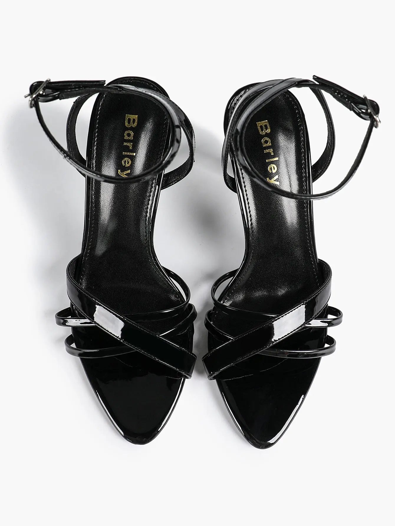 Brown Leather High-Heel Sandals  Cross Strap Stiletto Heels Wedding Party Dress Shoes YISHIFAN