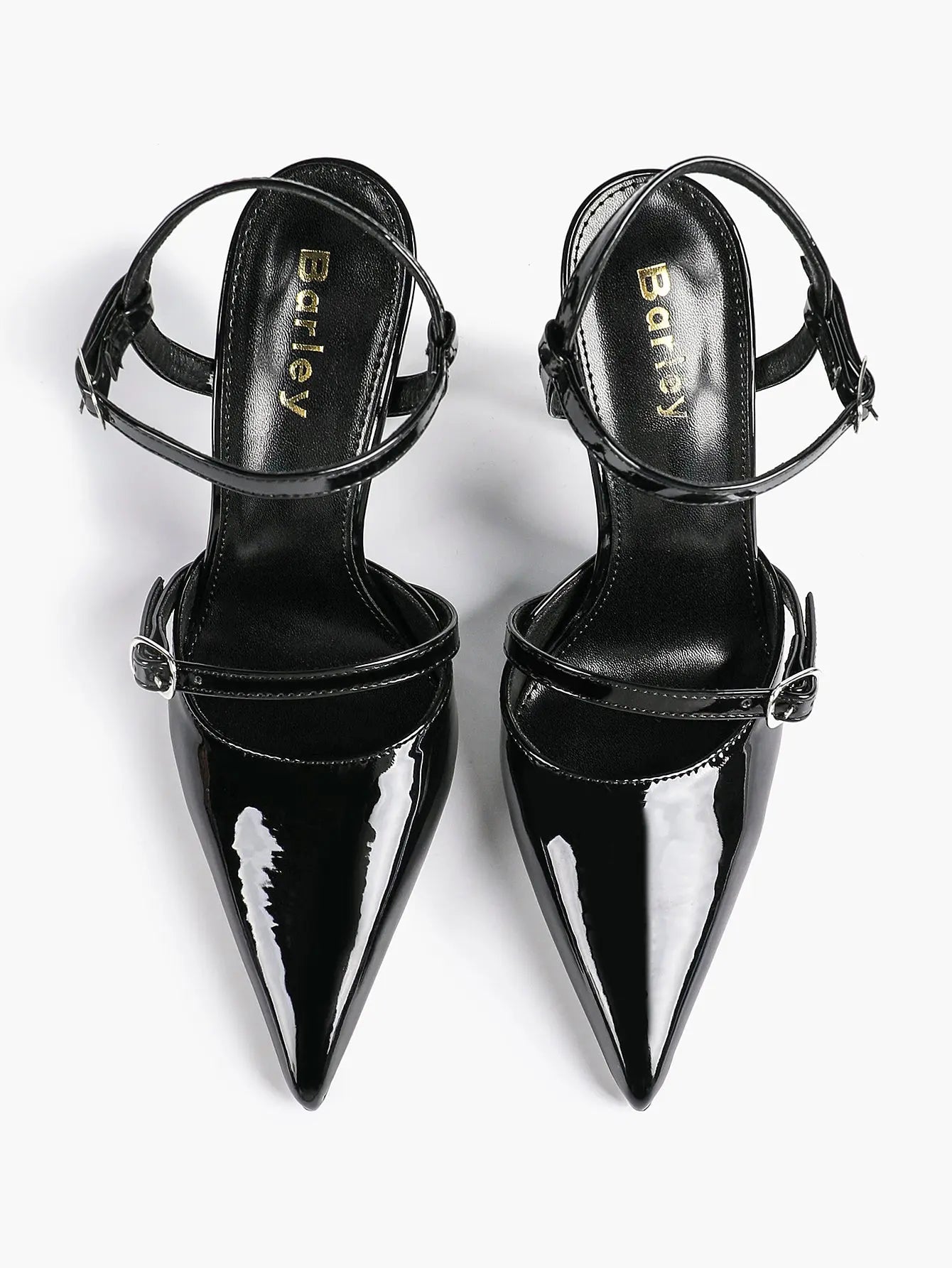 Women's Ivory Leather High-Heel Stiletto Pointed Toe Ankle Strap Sandals Sexy Wedding Party Evening Dress Shoes YISHIFAN