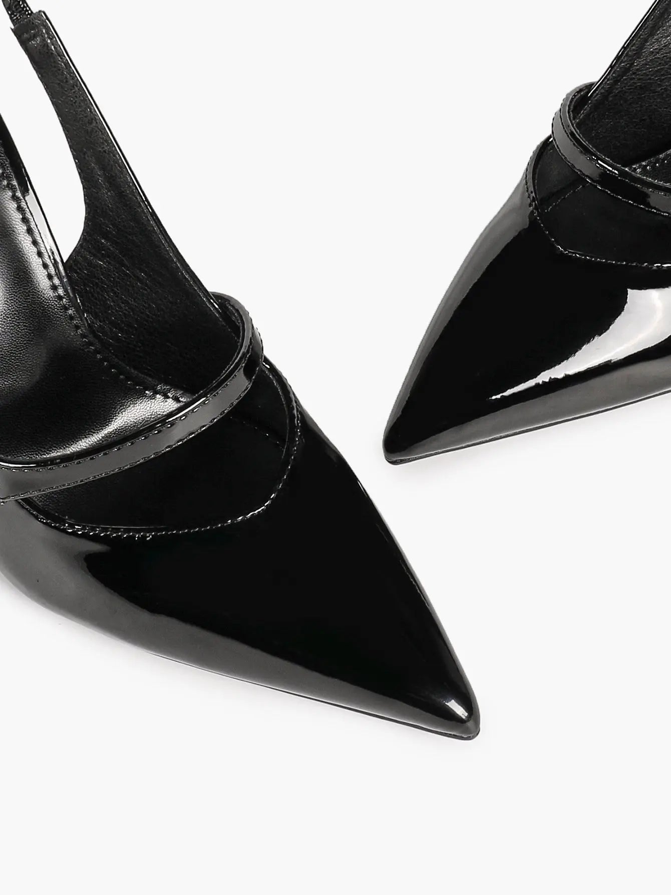 Women's Pointed Toe Slingback Stiletto Pumps Mary Jane High Heels with Pearl Accent YISHIFAN