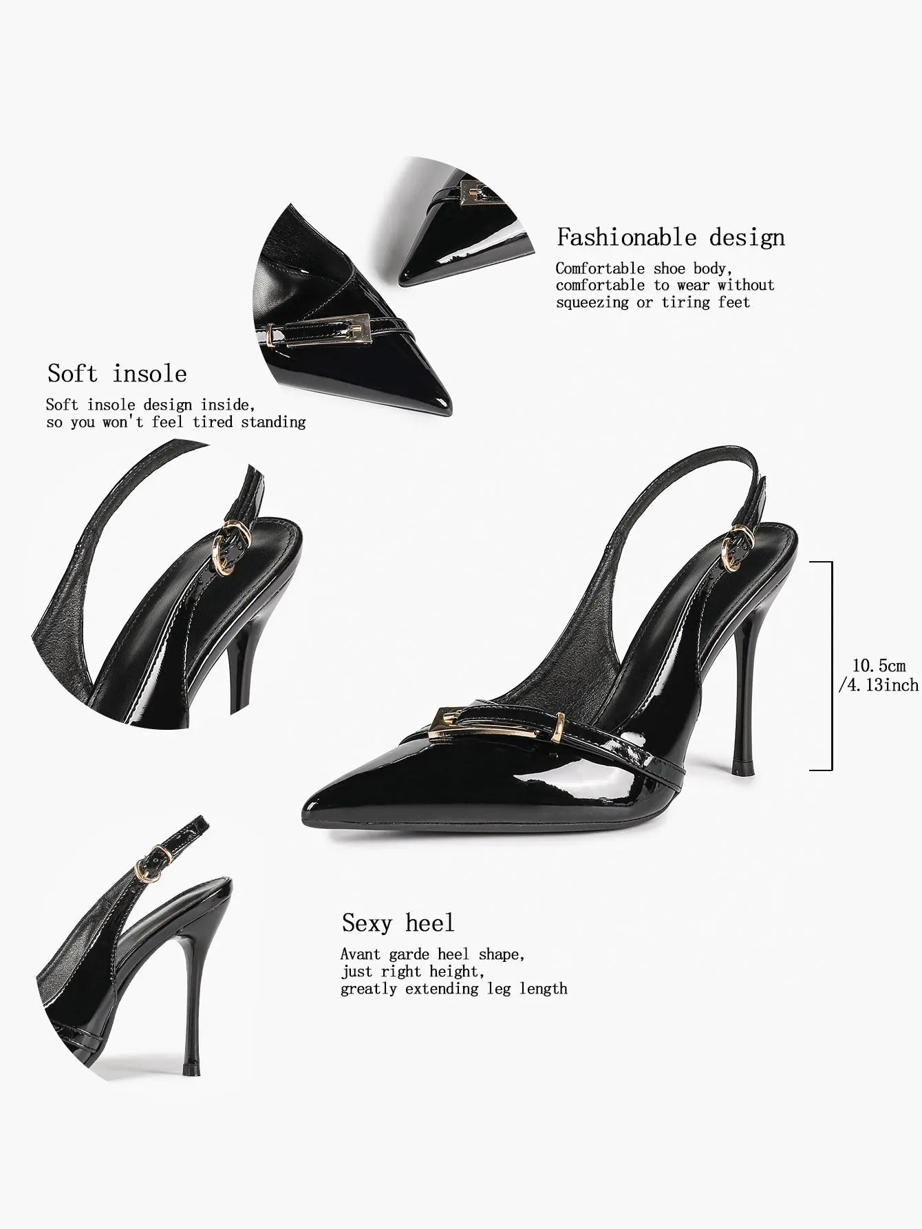 Chocolate-Brown Sculptural Stilettos: Gold-Chain Accents & Cloud-Like Soft Insole for Leg-Lengthening Glamour YISHIFAN