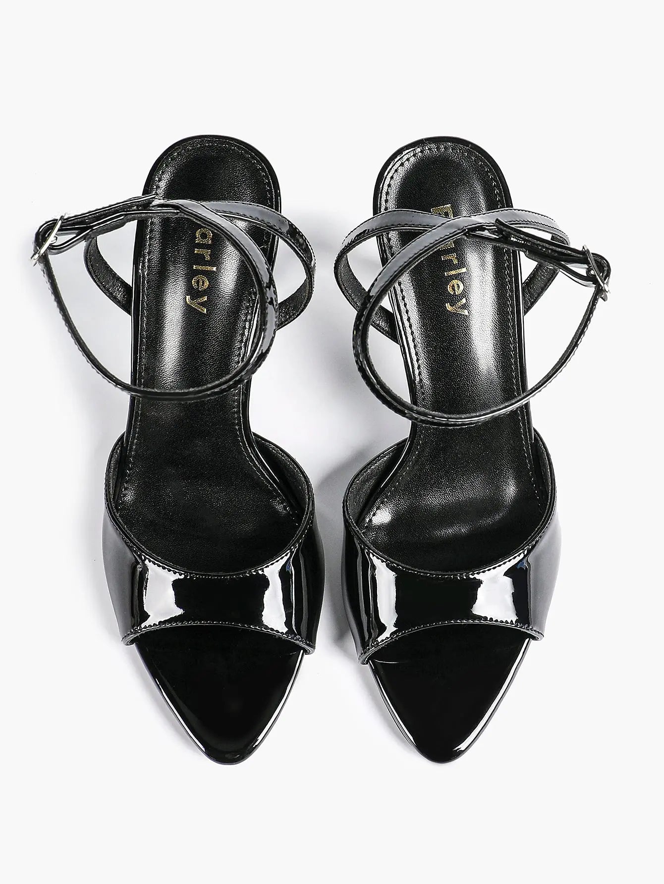 Women Leather High-Heel Sandals Peep-Toe Stiletto Heels Wedding Party Evening Dress Shoes YISHIFAN