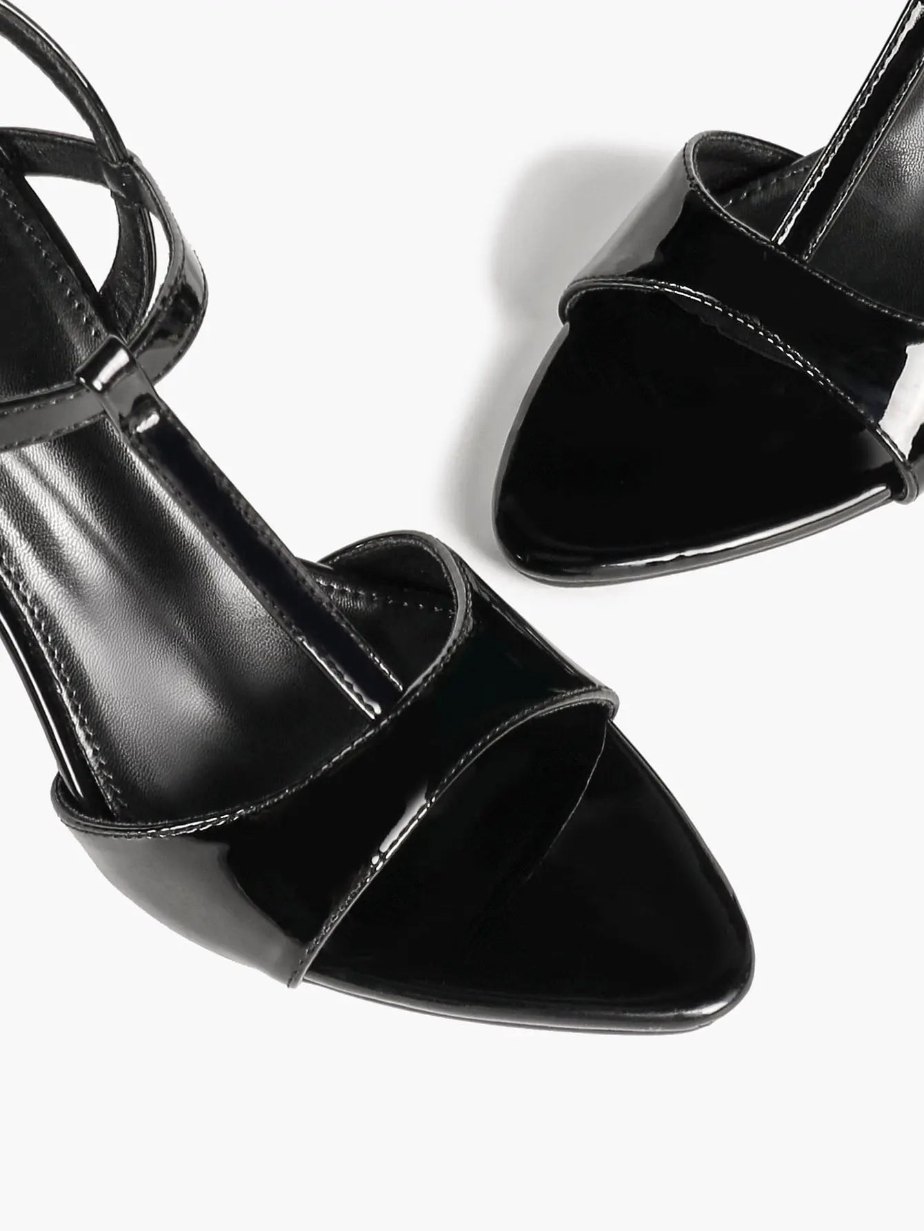 Women's Open Toe Stiletto Sandals Ankle Strap Buckle Sexy High Heel Dress Shoes 9.5CM YISHIFAN