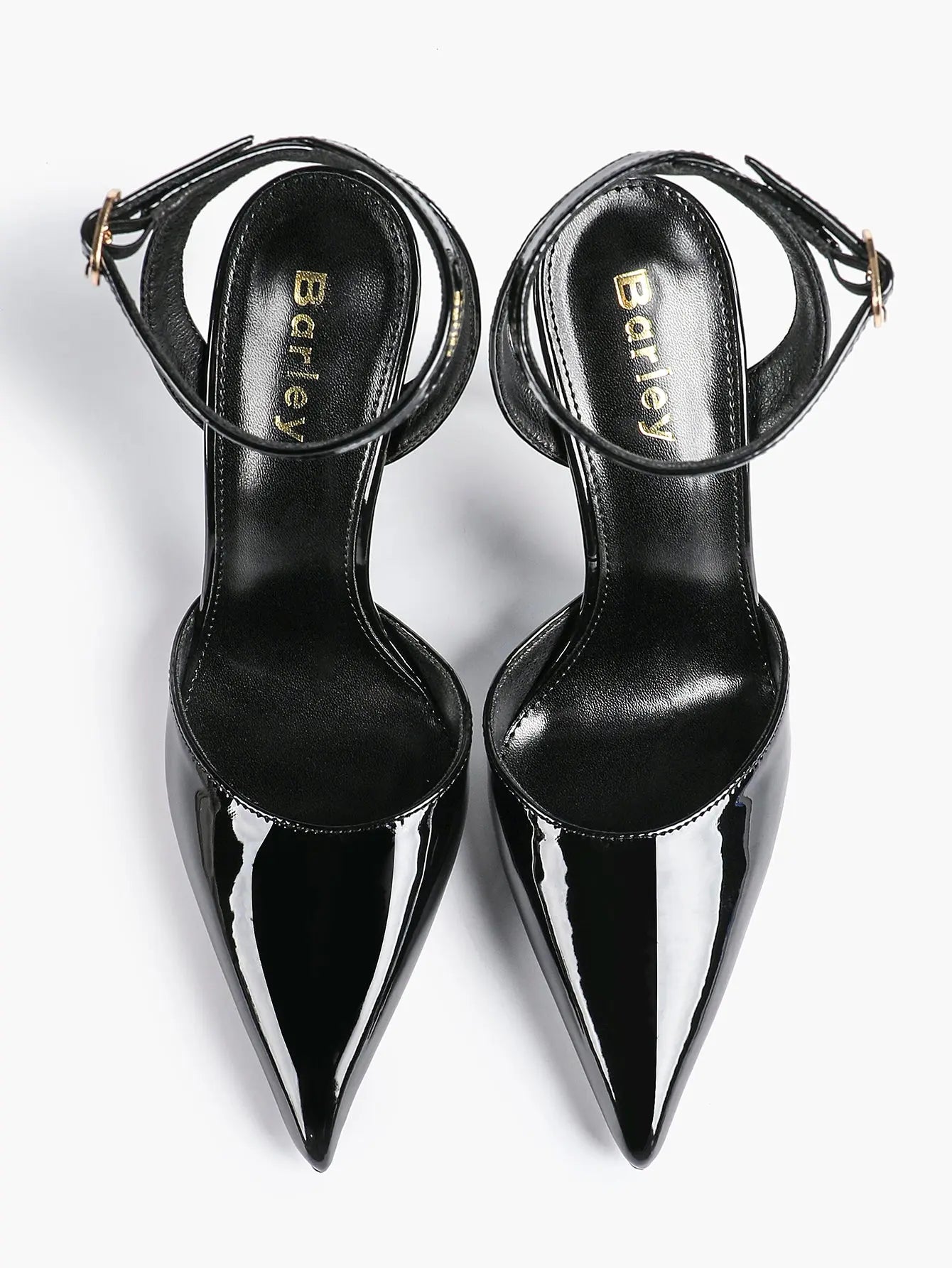 Women's Leather 4.13 INCH High-Heel Stiletto Pointed Toe Slingback Stiletto Heels for Elegant Scene YISHIFAN