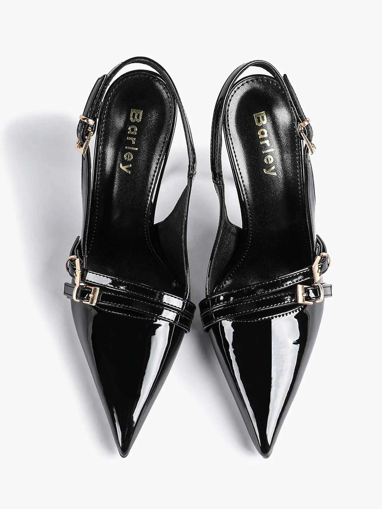 Women's High-Heel Sandals Closed Pointed Toe Slingback Heels Ankle Strap Stiletto Heels Elegant YISHIFAN
