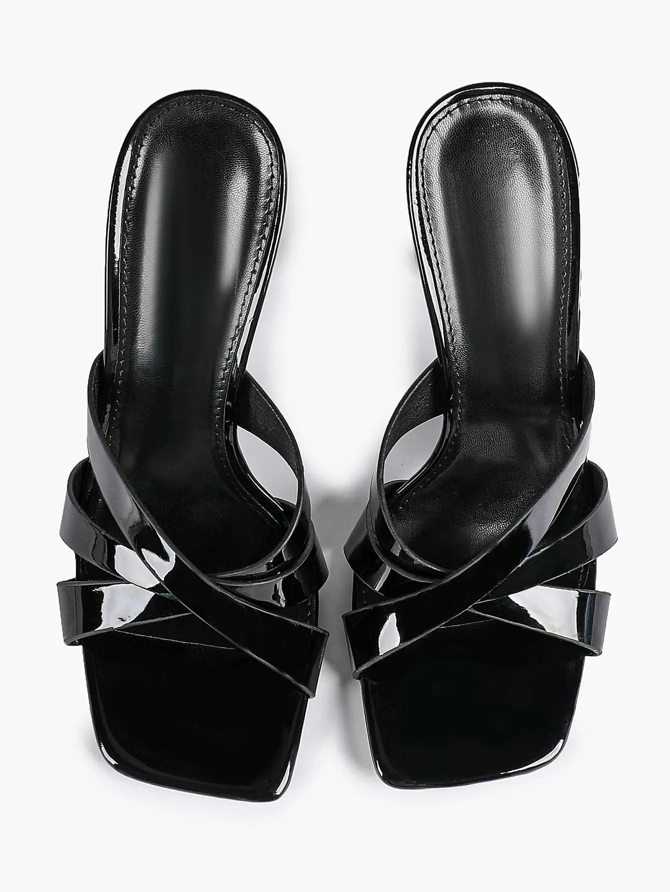 Women's Heeled Open Toe Sandals Square Toe Shoes Dress Wedding Office Shoes YISHIFAN